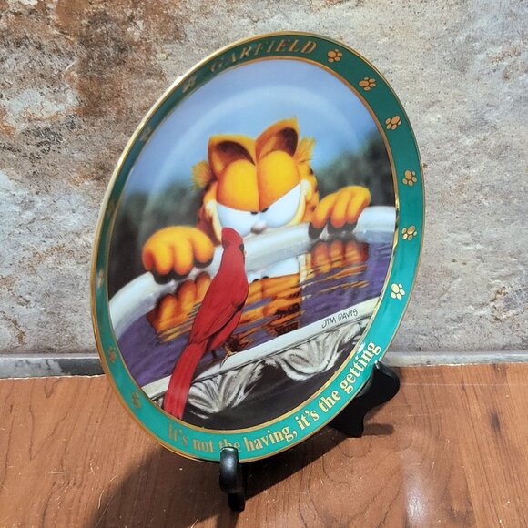 Danbury Mint Decorative Plate A Day With Garfield Its Not the Having Its The Get - Picture 8 of 12